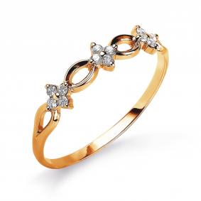 Золотое кольцо Karatov Т102015570 с фианитом Т102015570 фото