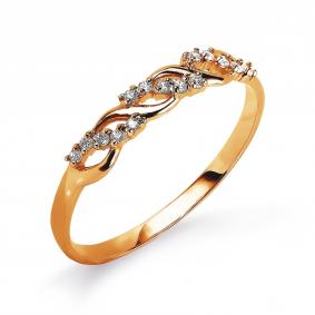 Золотое кольцо Karatov Т102015572 с фианитом Т102015572 фото