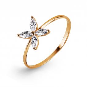 Золотое кольцо Karatov Т102017245 с фианитом Т102017245 фото