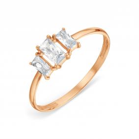 Золотое кольцо Karatov Т102018985 с фианитом Т102018985 фото