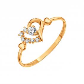 Золотое кольцо Karatov Т10201А053 с фианитом Т10201А053 фото