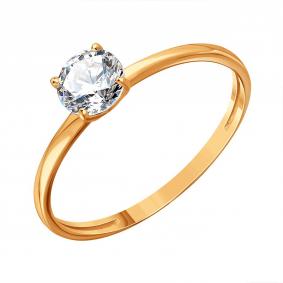 Золотое кольцо Karatov Т10201И026 с фианитом Т10201И026 фото