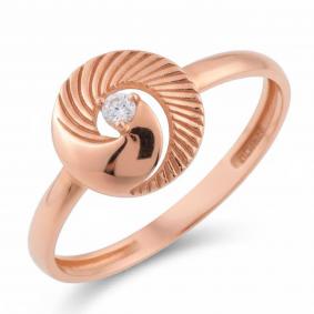 Золотое кольцо Karatov Т10201И184 с фианитом Т10201И184 фото