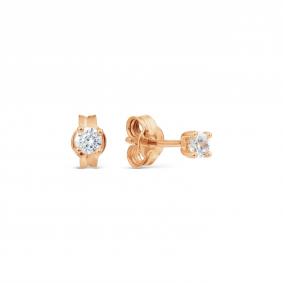 Золотые серьги Karatov Т102028265 с фианитом Т102028265 фото