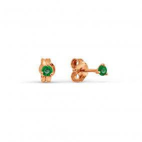 Золотые серьги Karatov Т102028266-01 с фианитом Т102028266-01 фото