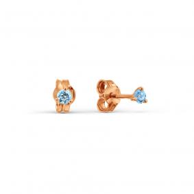 Золотые серьги Karatov Т102028266-02 с фианитом Т102028266-02 фото