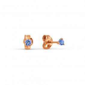 Золотые серьги Karatov Т102028266-03 с фианитом Т102028266-03 фото