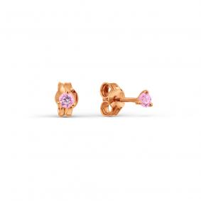 Золотые серьги Karatov Т102028266-04 с фианитом Т102028266-04 фото