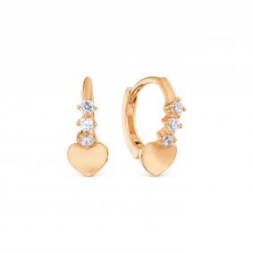 Золотые серьги Karatov Т102029723 с фианитом Т102029723 фото