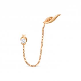 Одиночная серьга из золота Karatov с фианитом Т10202Б693 Т10202Б693 фото