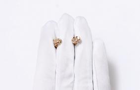 Золотые серьги Karatov Т10202Г617 с фианитом Т10202Г617 фото