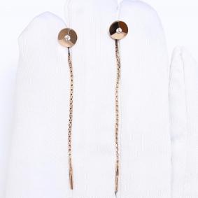 Золотые серьги Karatov Т10202Е531 с фианитом Т10202Е531 фото