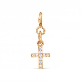 Золотая подвеска-крест Karatov с шпрингельным замком Т102031150 Т102031150 фото