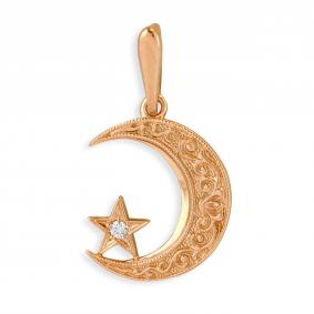 Золотая подвеска Karatov Т102031902 с фианитом Т102031902 фото