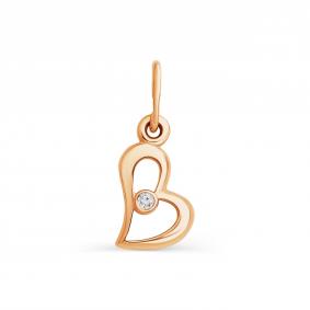 Золотая подвеска Karatov Т102033024 с фианитом Т102033024 фото