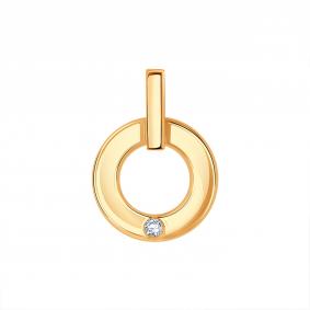 Золотая подвеска Karatov Т102036114 с фианитом Т102036114 фото