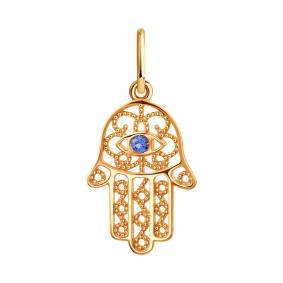 Золотая подвеска Karatov Т102036329 с фианитом Т102036329 фото