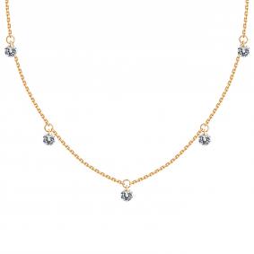 Золотое колье Karatov Т102112117 с фианитом Т102112117 фото