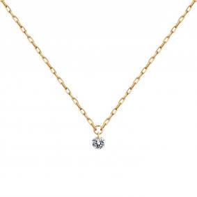 Золотое колье Karatov Т102112119 с фианитом Т102112119 фото