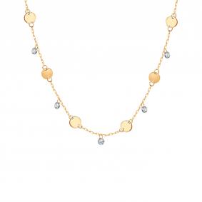 Золотое колье Karatov Т102112198 с фианитом Т102112198 фото