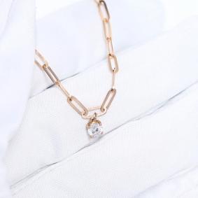 Золотое колье Karatov Т102112271 с фианитом Т102112271 фото