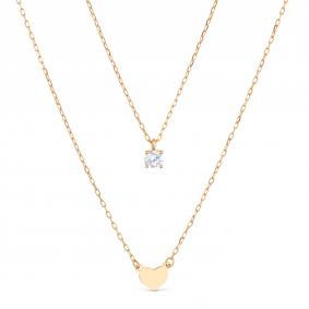 Золотое колье Karatov Т10211945 с фианитом Т10211945 фото