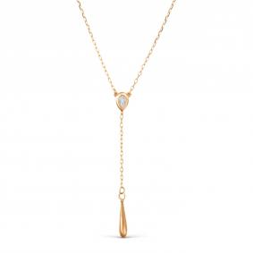 Золотое колье Karatov Т10211968 с фианитом Т10211968 фото