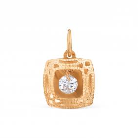 Золотая подвеска Karatov с подвижным фианитом Т102635381 Т102635381 фото