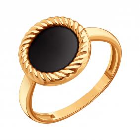 Золотое кольцо Karatov Т10301Д181 с ониксом Т10301Д181 фото