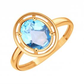 Золотое кольцо Karatov Т10301Д859 с топазом Т10301Д859 фото