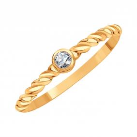 Золотое кольцо Karatov Т10701Д822 с фианитом Т10701Д822 фото