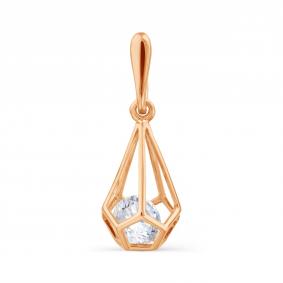 Золотая подвеска Karatov Т107034999 с фианитом Т107034999 фото