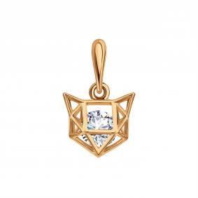 Золотая подвеска Karatov Т107035435 с фианитом Т107035435 фото