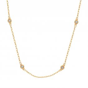 Золотое колье Karatov Т107111006 с фианитом Т107111006 фото