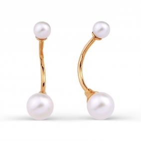 Золотые серьги Karatov Т108023275 с жемчугом Т108023275 фото