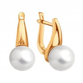 Золотые серьги Karatov Т10802Г969 с жемчугом Т10802Г969 фото