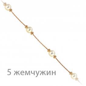 Золотой браслет Karatov Т10810377 с жемчугом Т10810377 фото