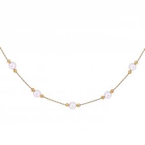 Золотое колье Karatov Т10811022 с жемчугом Т10811022 фото