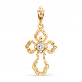 Золотая подвеска Karatov Т11206321 с фианитом Т11206321 фото