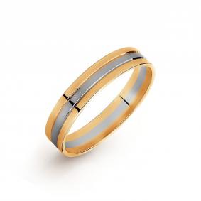 Обручальное кольцо 4,5 мм из комбинированного золота Karatov Т130013803 Т130013803 фото