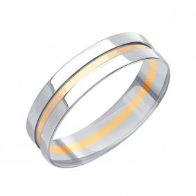 Обручальное кольцо 4,5 мм из комбинированного золота Karatov Т13001Б699 Т13001Б699 фото