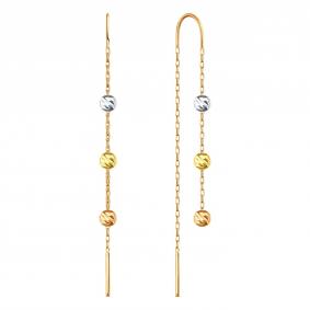 Золотые серьги Karatov Т13002Г670 Т13002Г670 фото