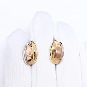 Серьги из комбинированного золота Karatov Т13002Г975 Т13002Г975 фото