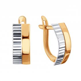 Серьги из комбинированного золота Karatov Т13002Г978 Т13002Г978 фото