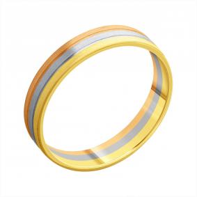 Обручальное кольцо 5 мм из комбинированного золота Karatov Т13031Б813 Т13031Б813 фото