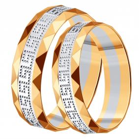 Обручальное кольцо 5,5 мм из комбинированного золота Karatov Т13061Д601 Т13061Д601 фото