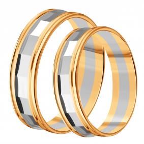 Обручальное кольцо 5,5 мм из комбинированного золота Karatov Т13061Д603 Т13061Д603 фото