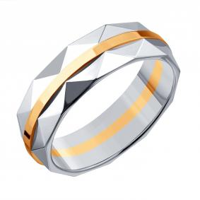 Обручальное кольцо 6 мм из комбинированного золота Karatov Т13061Д605 Т13061Д605 фото