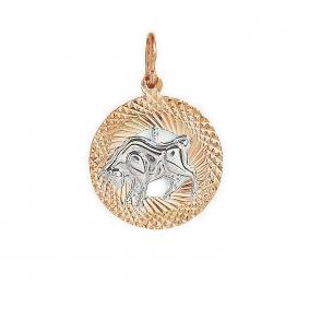 Золотая подвеска знак зодиака Телец Karatov Т130631874 Т130631874 фото