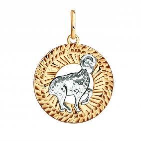 Золотая подвеска Знак зодиака Овен Karatov Т130631875 Т130631875 фото